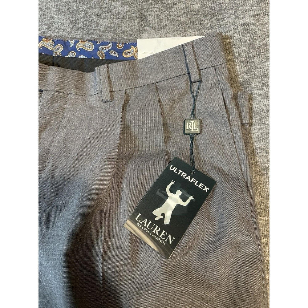 NWT $90 Lauren Ralph Lauren Classic Fit Ultraflex Pants Gray Men's Size 36x30